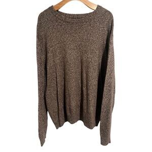 Croft And Barrow Sweater Mens XXL Brown Soft Knit Crew Neck Pull Over Warm
